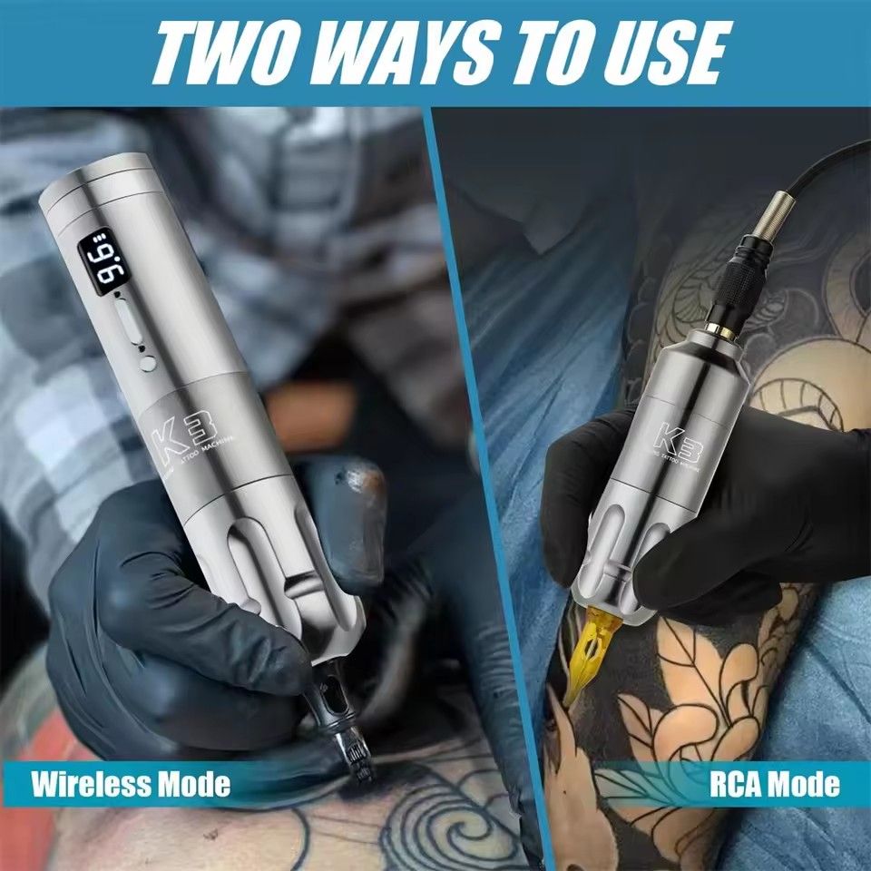 New Digital Led Display Rotary Mast Tattoo Pen Machine Wireless Tattoo Machine Coreless Tattoo Motor Tattoo Machine Kit Complete