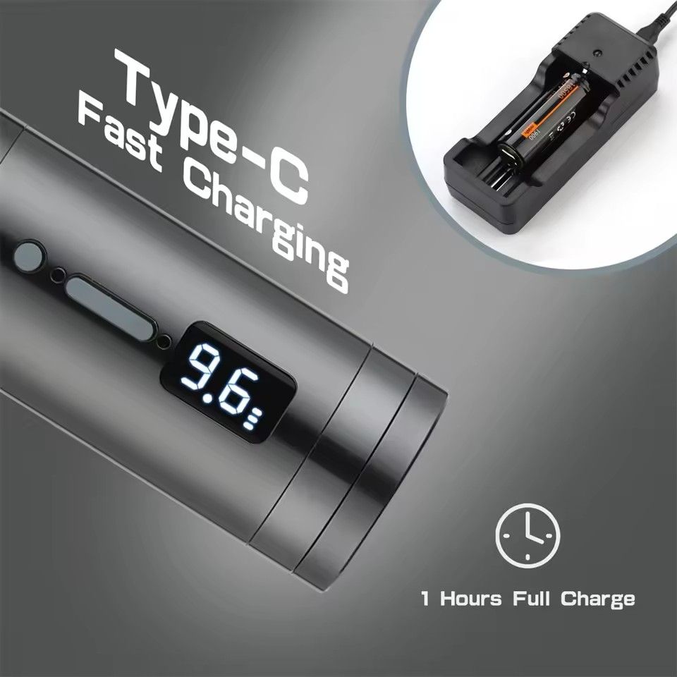 New Digital Led Display Rotary Mast Tattoo Pen Machine Wireless Tattoo Machine Coreless Tattoo Motor Tattoo Machine Kit Complete
