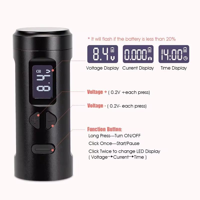 New upgrade K6003 Wired Wireless Tattoo Machine 3.5mm stroke Tattoo Pen With 2 Battery Packs For Eyebrow Permanent Makeup