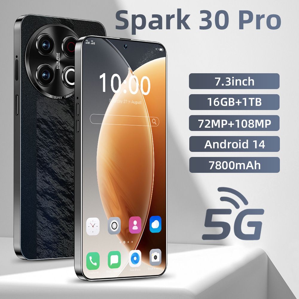 New Spark 30 Pro cross-border mobile phone, 7.3-inch incell large screen, 2+16GB, Android 8.1 smart phone