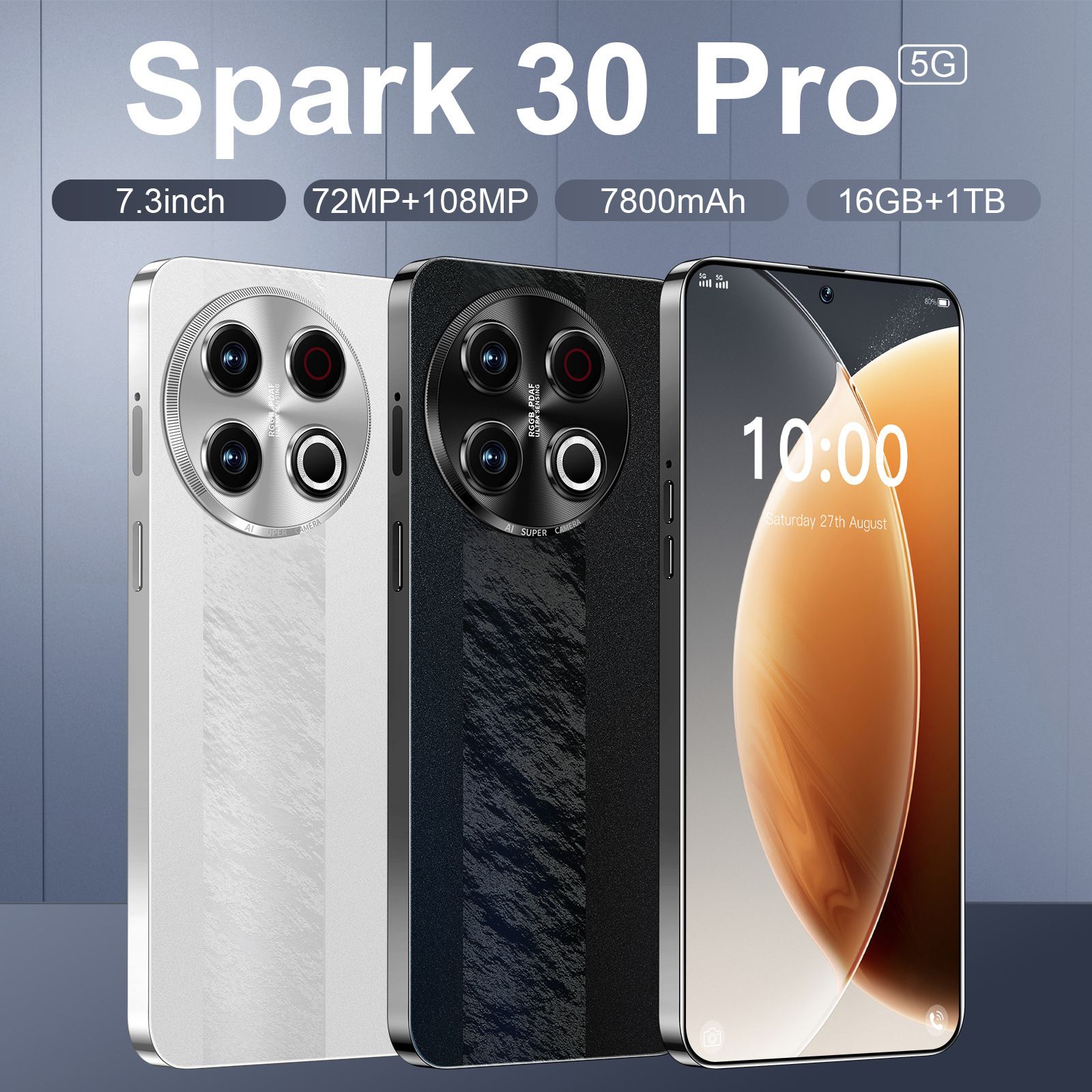 New Spark 30 Pro cross-border mobile phone, 7.3-inch incell large screen, 2+16GB, Android 8.1 smart phone