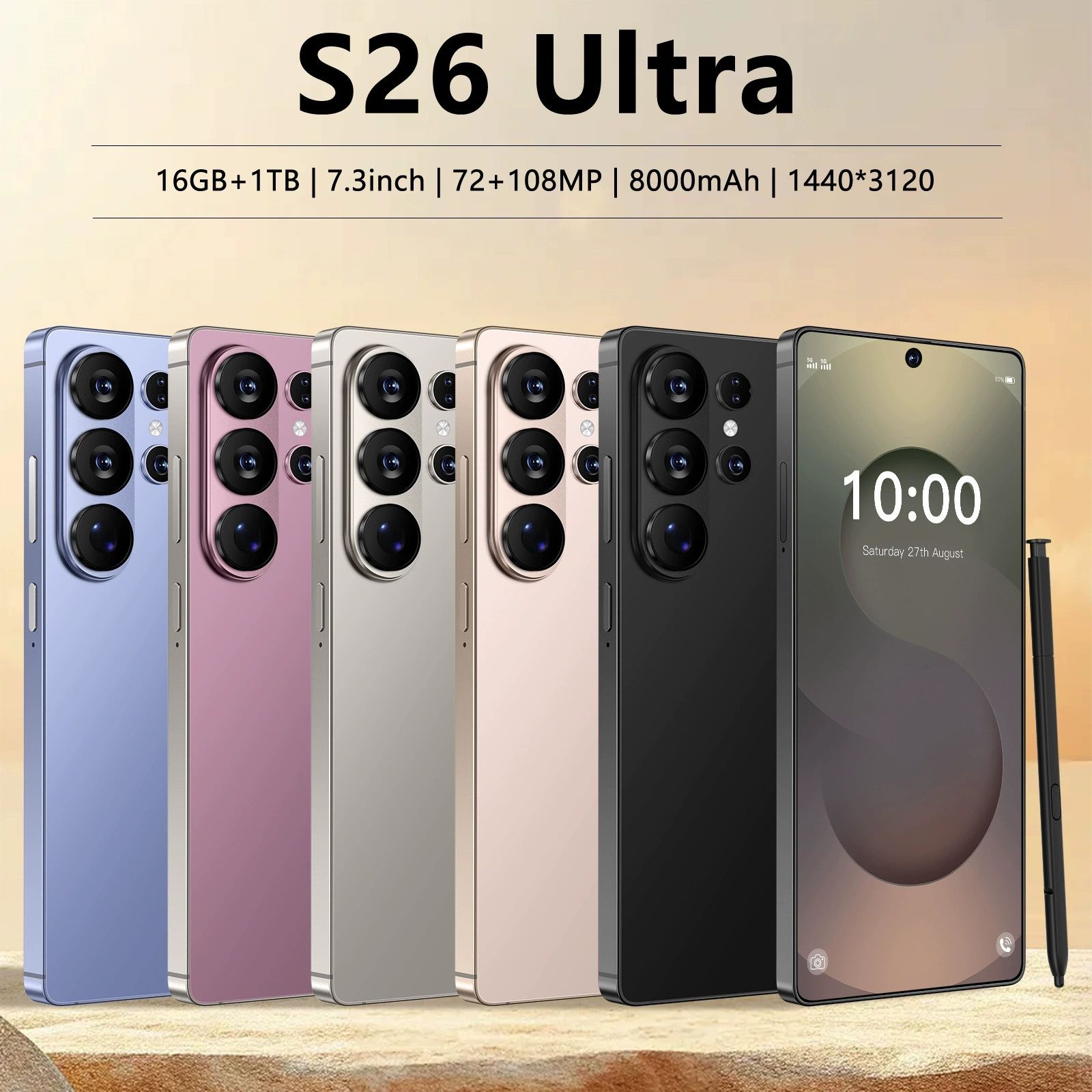 New S26 Ultra Unlocked Phone 7.3" Big Screen 3+16G True 4G Android Global Version