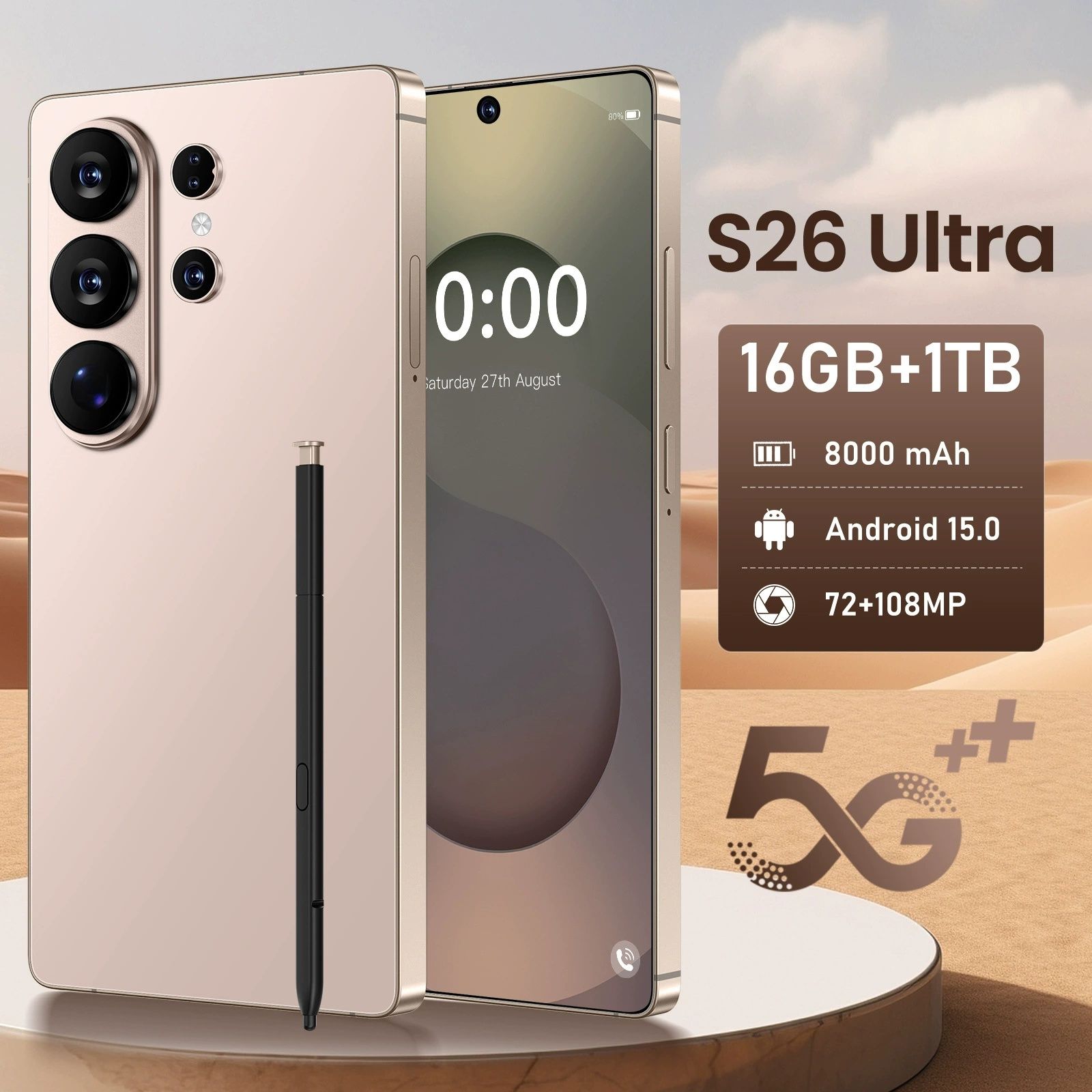 New S26 Ultra Unlocked Phone 7.3" Big Screen 3+16G True 4G Android Global Version