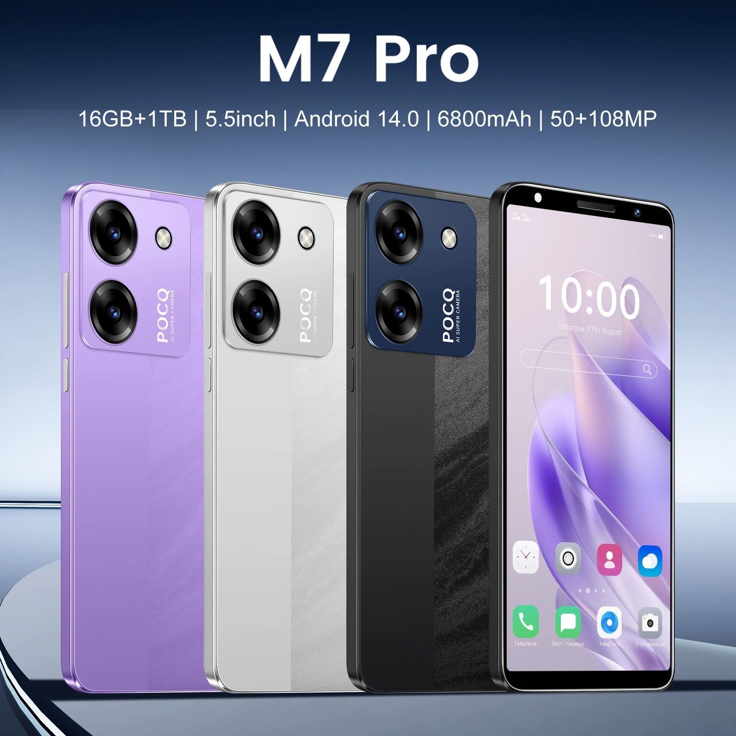 New M7 Pro Unlocked Phone 5.5" IPS Screen 2+16G True 4G Android 8.1 Global Version