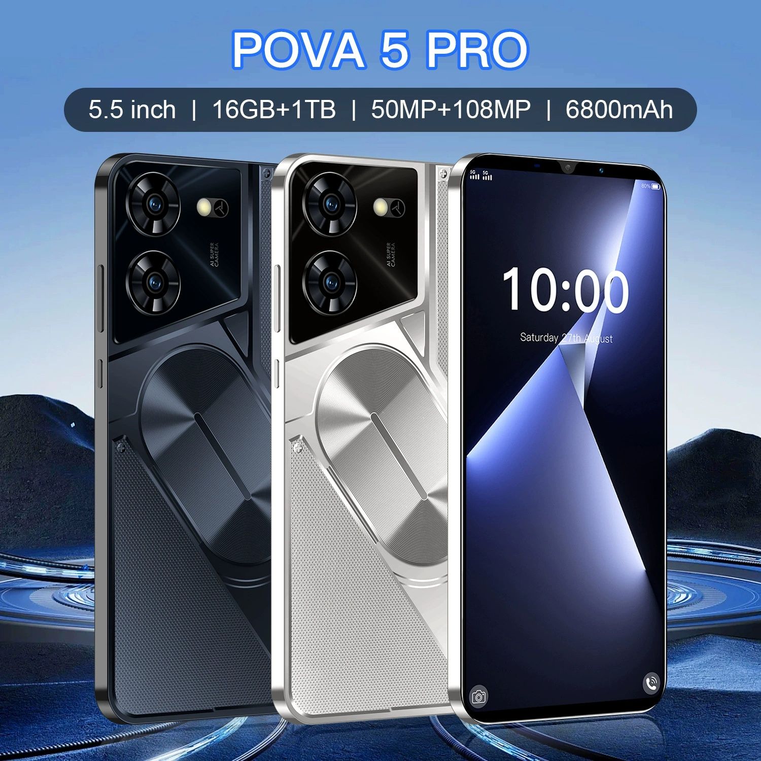 New Pova5 Pro Unlocked Phone 5.5" IPS Screen 1+16G True 4G Android 8.1 Global Version