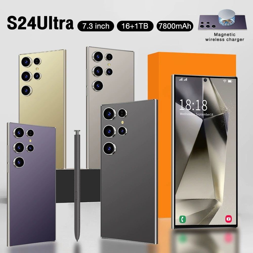 New S24 Ultra Unlocked Phone 6.75" Screen 3+64G Built-in Stylus Fast Charge True 4G Global Version