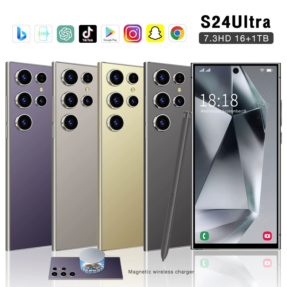 New S24 Ultra Unlocked Phone 6.75" Screen 3+64G Built-in Stylus Fast Charge True 4G Global Version