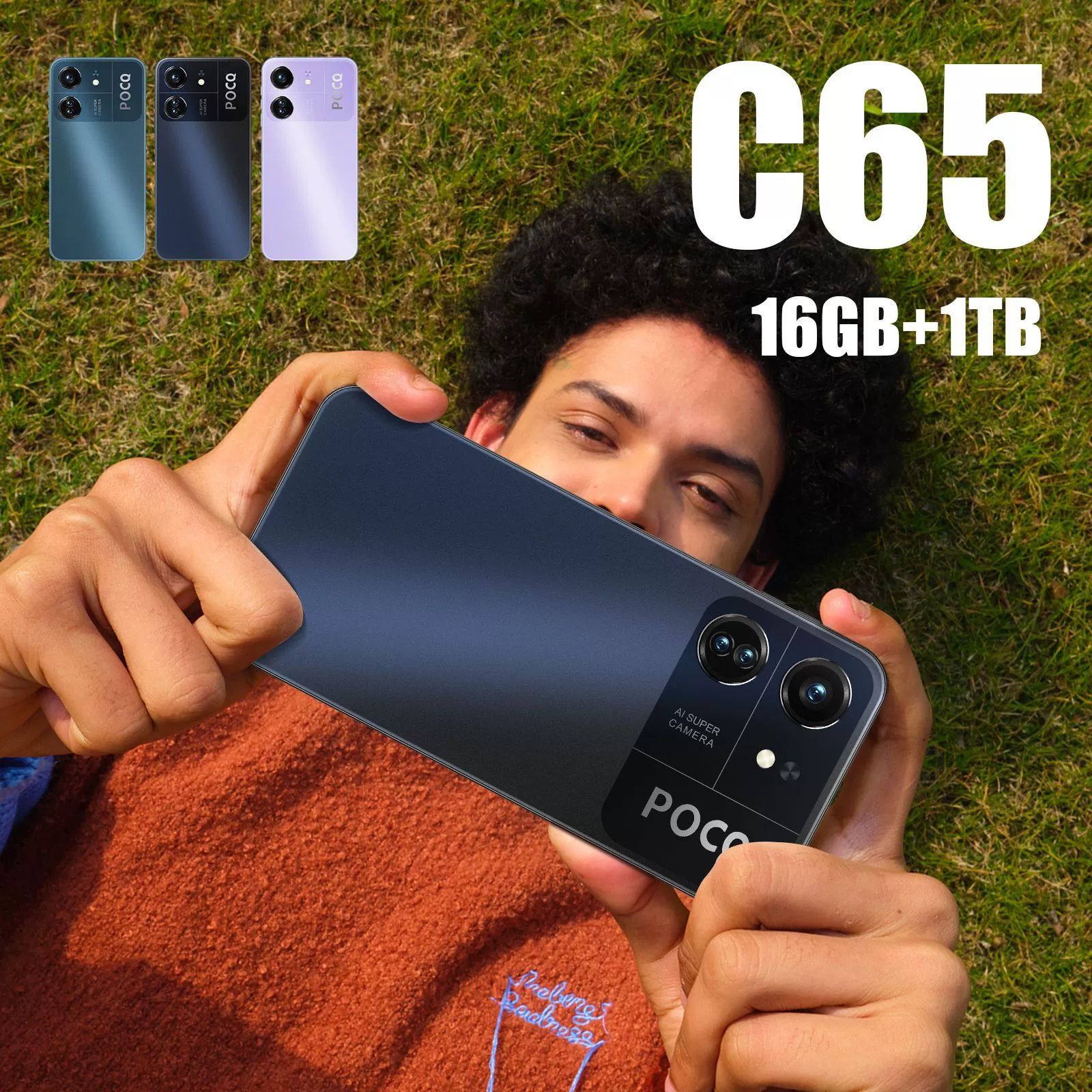 New C65 Unlocked Phone 6.8" Incell Screen 2+16G Android 8.1 True 4G Foreign Trade Version