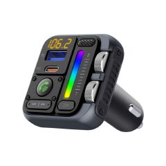 Bluetooth 5.3 Car FM Transmitter, Hi-Fi Treble & Bass Music Player, PD20W QC18W Fast Car Charger, Radio Bluetooth Car Ad