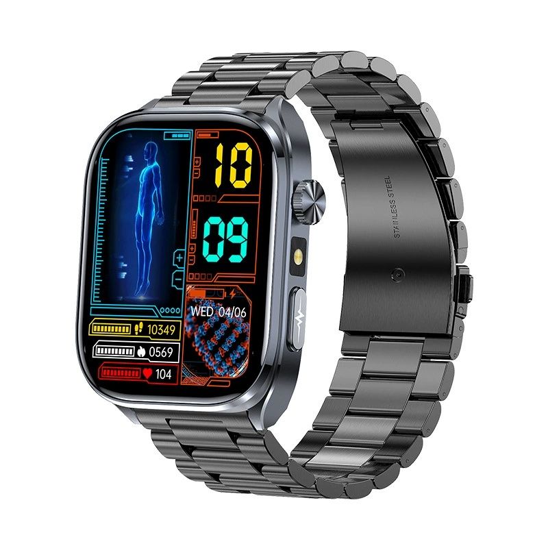 AI Health SmartWatch ECG+HRV Blood Lipid Uric Acid Micro-examination Flashlight 2.5D UI Voice Call Smart Watch Men Women
