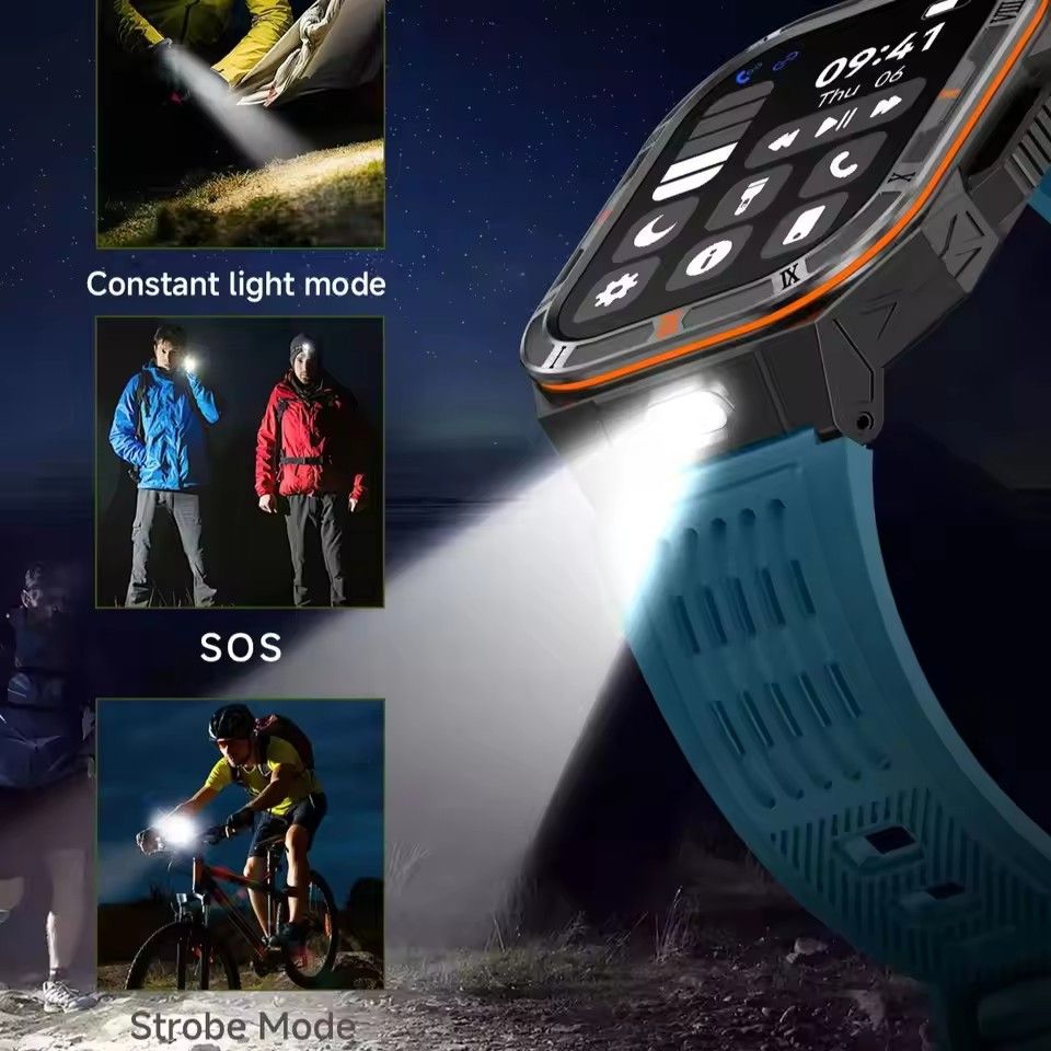 Military Grade Smart Watch Men 2.01" AMOLED Screen 5ATM Waterproof Sports Fitness Tracker BT Call Smartwatch 2026 New For Xiaomi