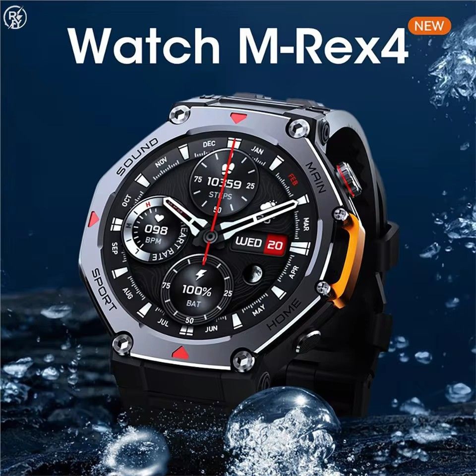 MA31 5ATM Waterproof Smart Watch for Men Women - GPS Track Map Navigation - Rugged Anodized Aluminum Sport Watch - Heart Rate Mo