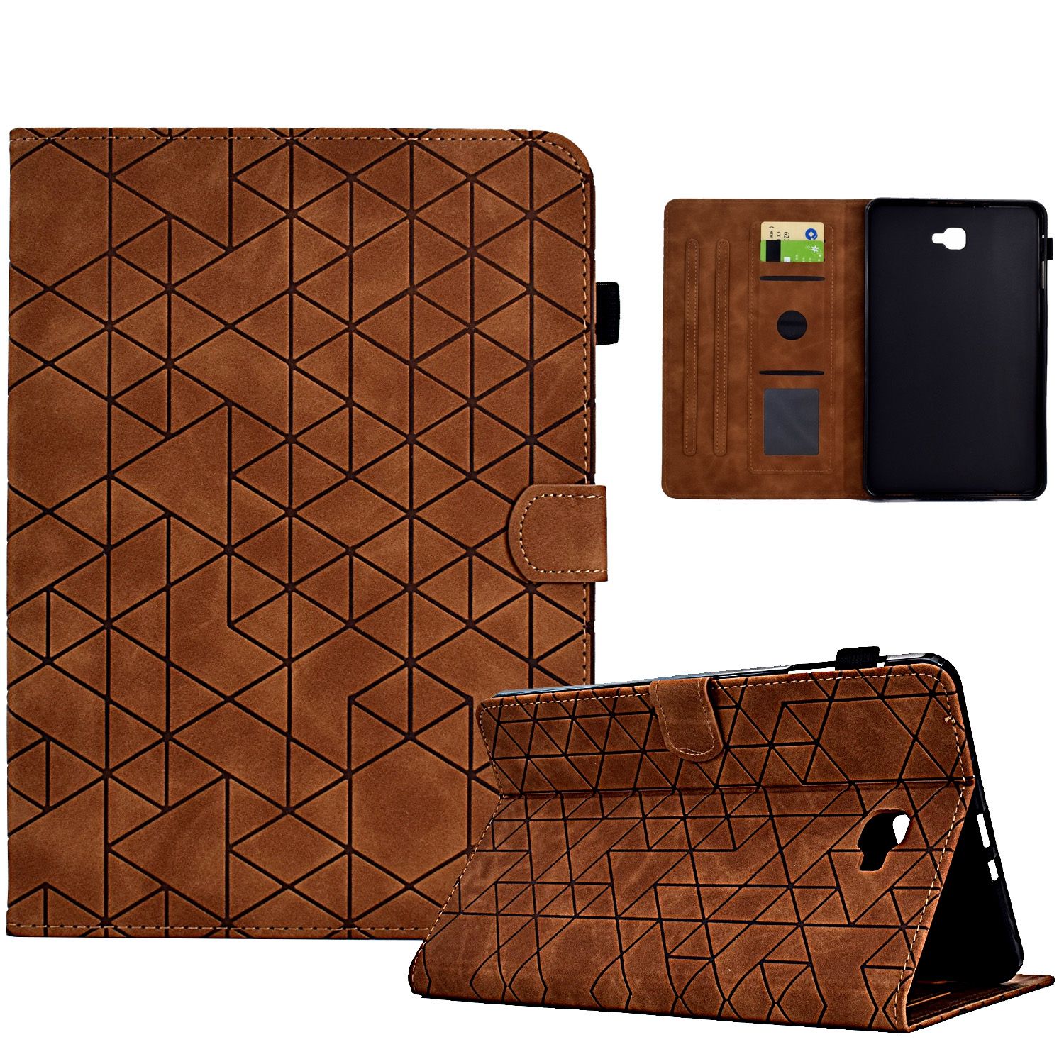 (DUO DUO 2024)-Tablet Case Luxury Leather Wallet Stand Tablet for Samsung Galaxy Tab A 10.1  T580/T585 (2016) Tablet Cover