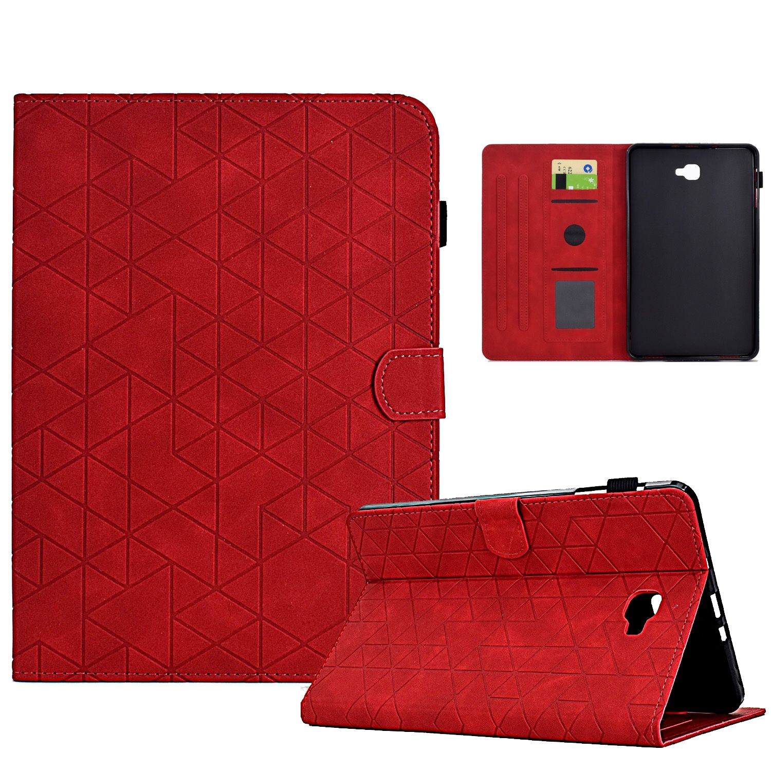 (DUO DUO 2024)-Tablet Case Luxury Leather Wallet Stand Tablet for Samsung Galaxy Tab A 10.1  T580/T585 (2016) Tablet Cover