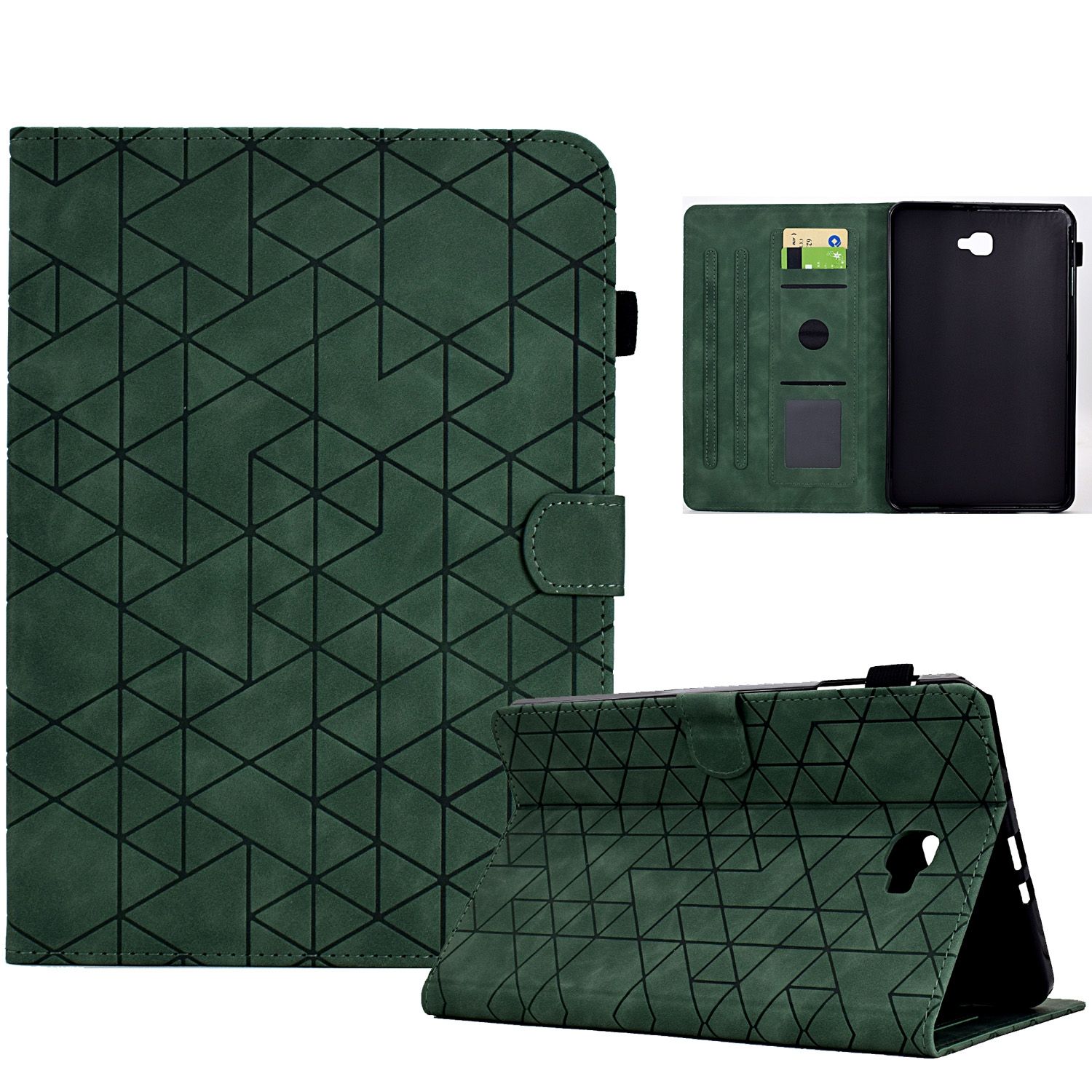 (DUO DUO 2024)-Tablet Case Luxury Leather Wallet Stand Tablet for Samsung Galaxy Tab A 10.1  T580/T585 (2016) Tablet Cover