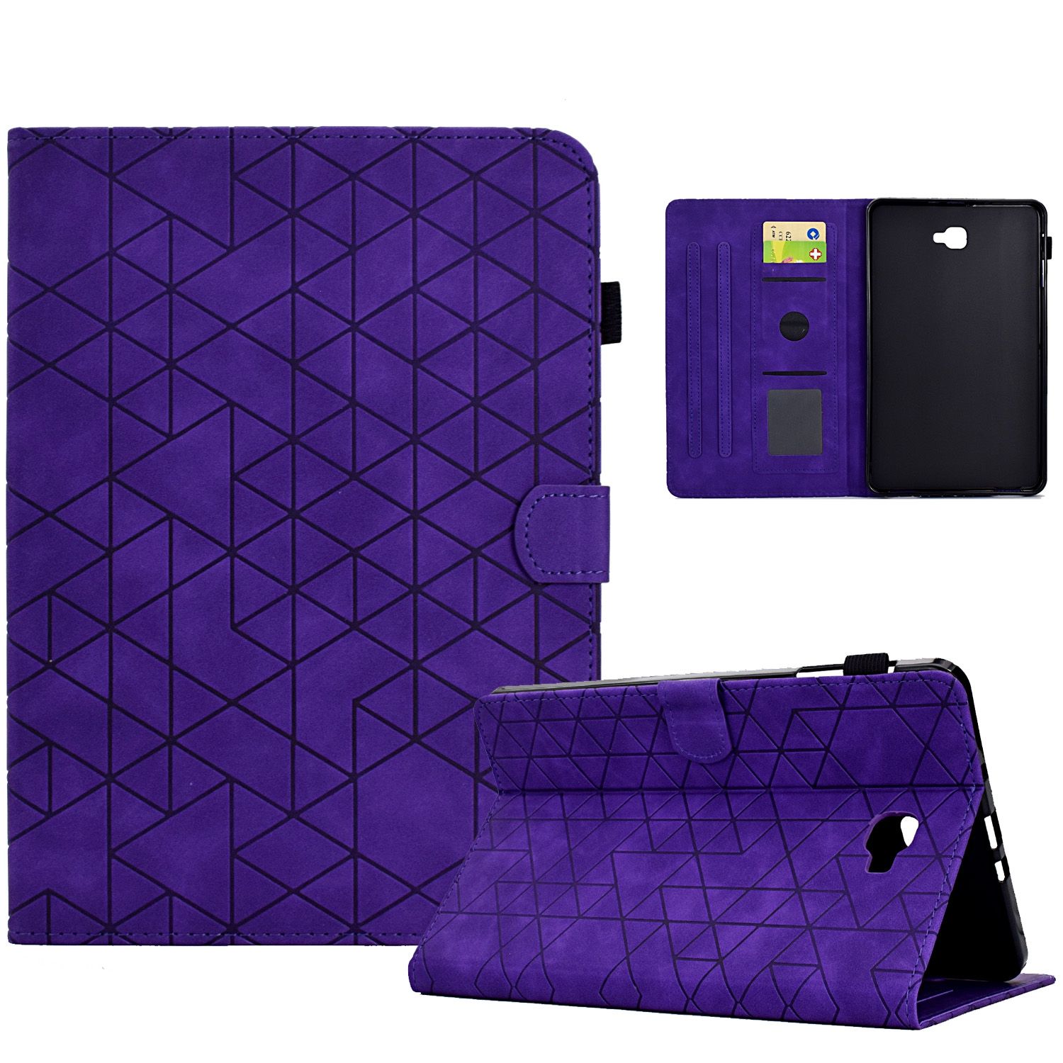 (DUO DUO 2024)-Tablet Case Luxury Leather Wallet Stand Tablet for Samsung Galaxy Tab A 10.1  T580/T585 (2016) Tablet Cover