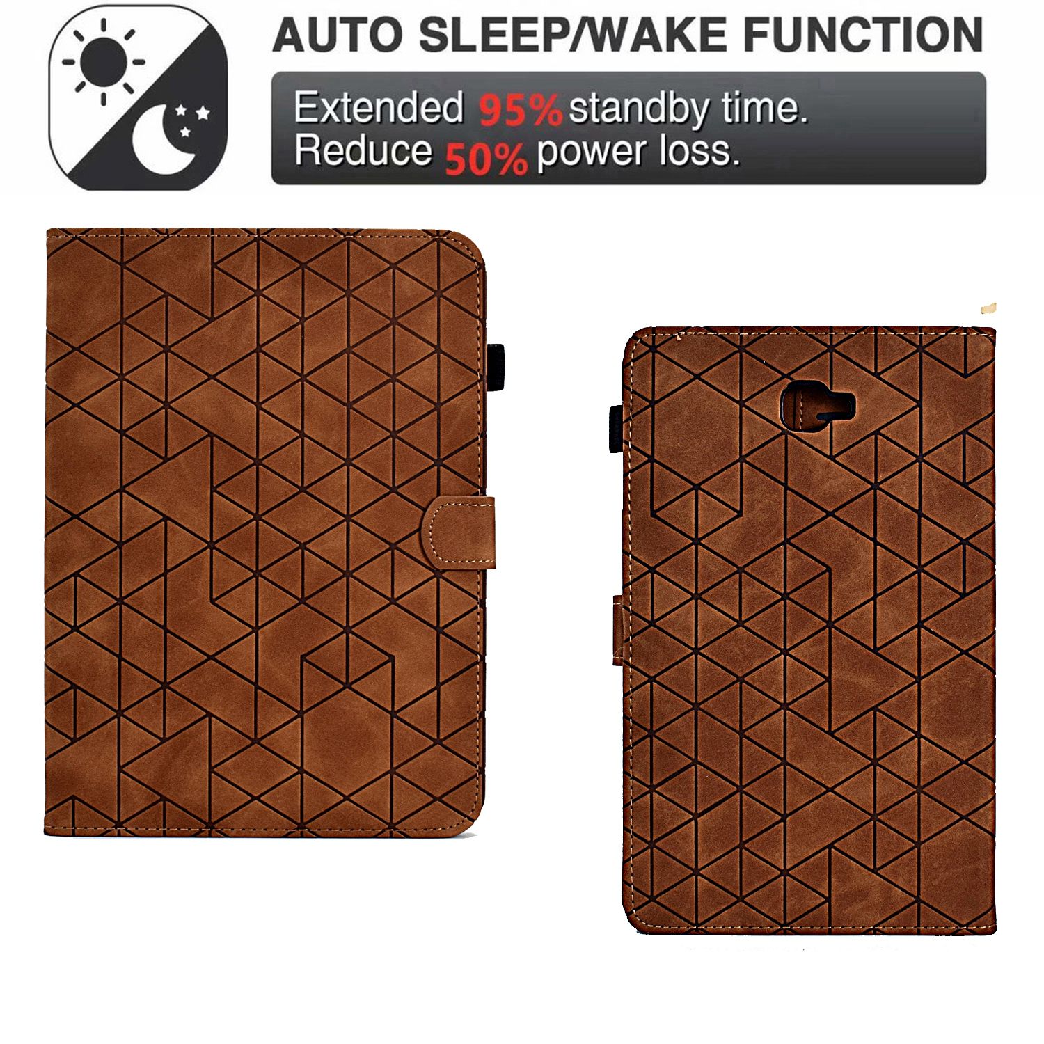 (DUO DUO 2024)-Tablet Case Luxury Leather Wallet Stand Tablet for Samsung Galaxy Tab A 10.1  T580/T585 (2016) Tablet Cover