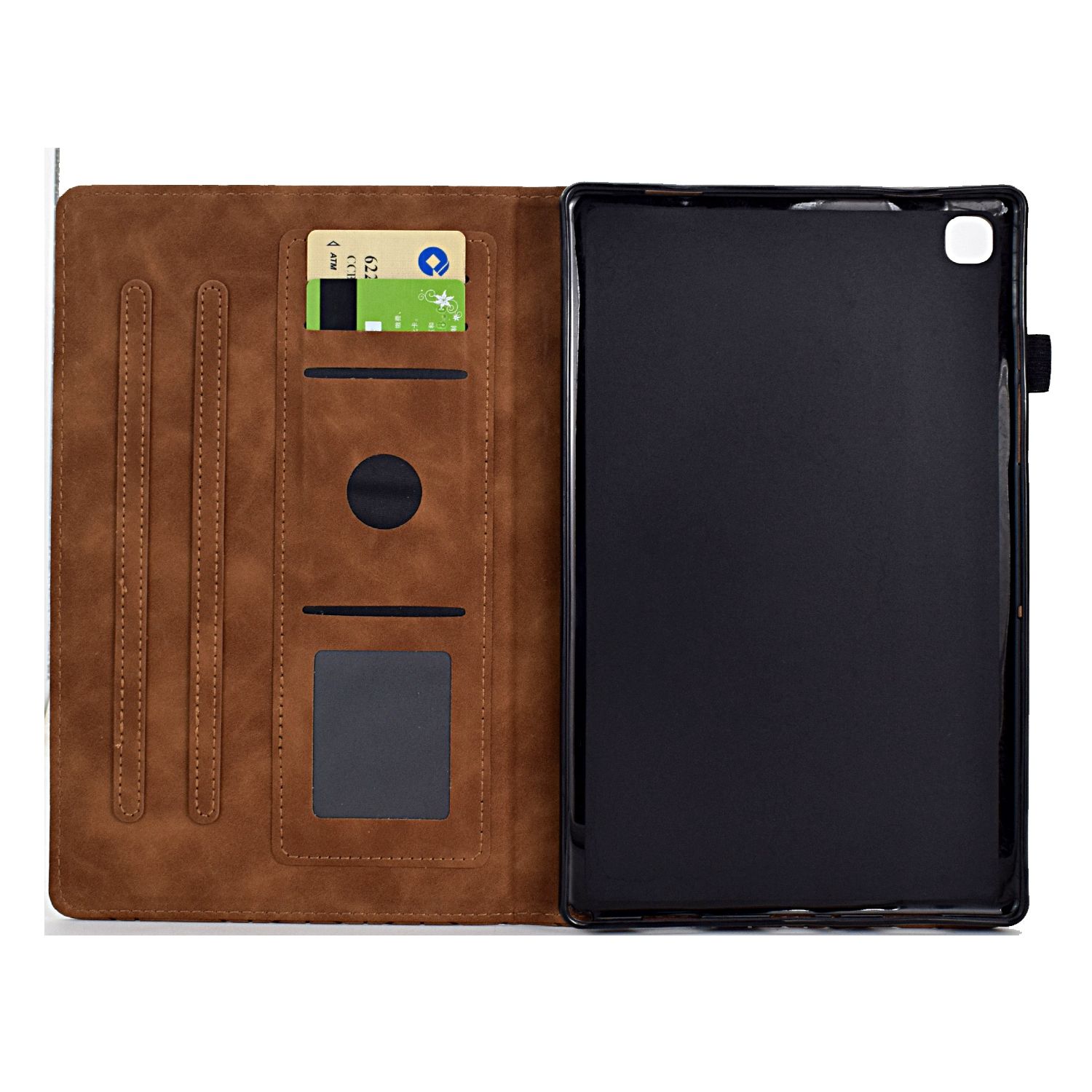 (DUO DUO 2024)-Tablet Case Luxury Leather Wallet Stand Tablet for Samsung Galaxy Tab A 10.1 2019 T510/T515 Tablet Cover