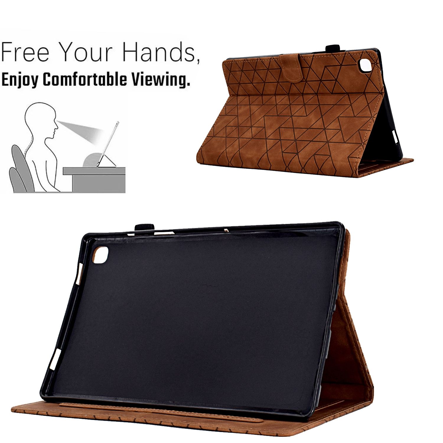 (DUO DUO 2024)-Tablet Case Luxury Leather Wallet Stand Tablet for Samsung Galaxy Tab A 10.1 2019 T510/T515 Tablet Cover