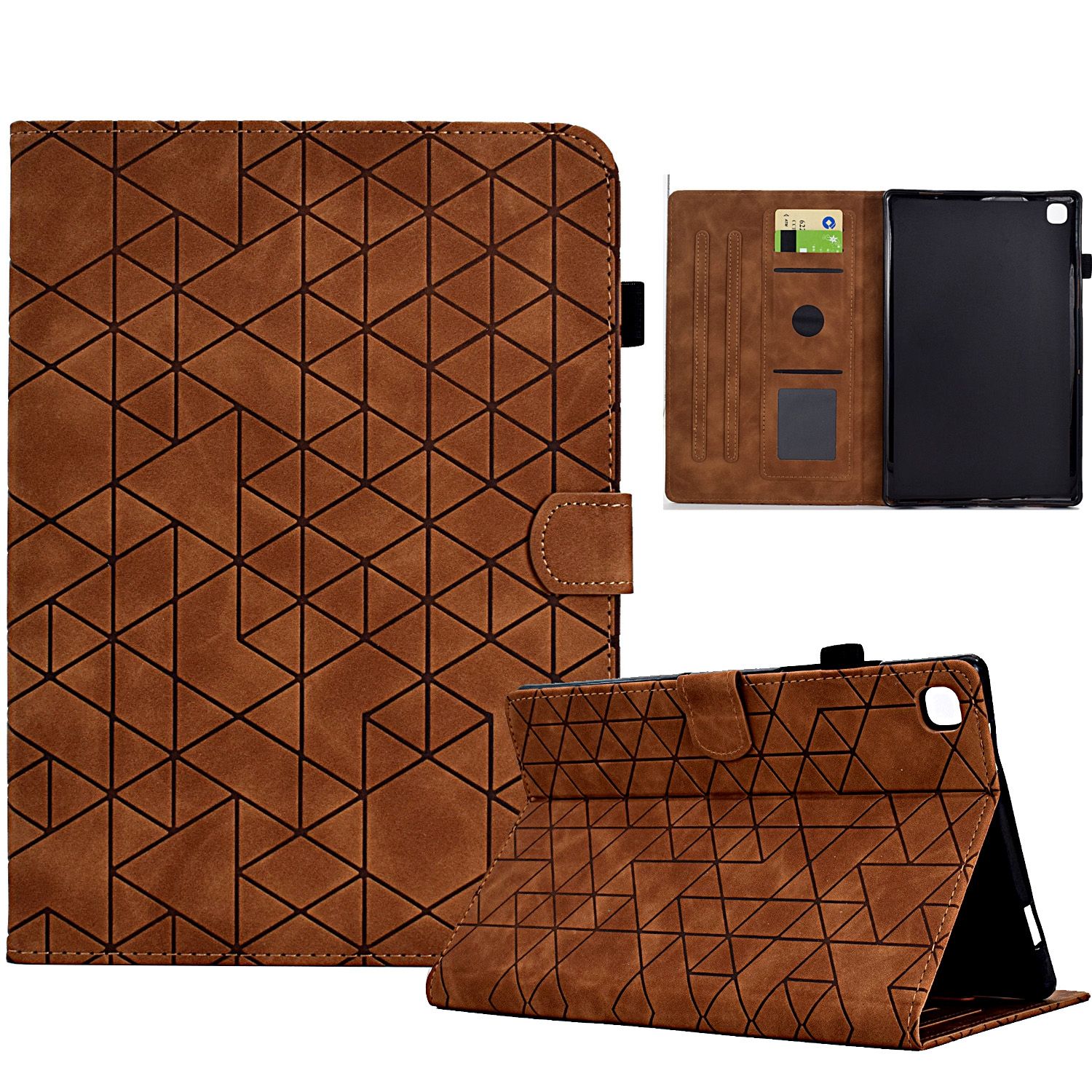 (DUO DUO 2024)-Tablet Case Luxury Leather Wallet Stand Tablet for Samsung Galaxy Tab A 10.1 2019 T510/T515 Tablet Cover