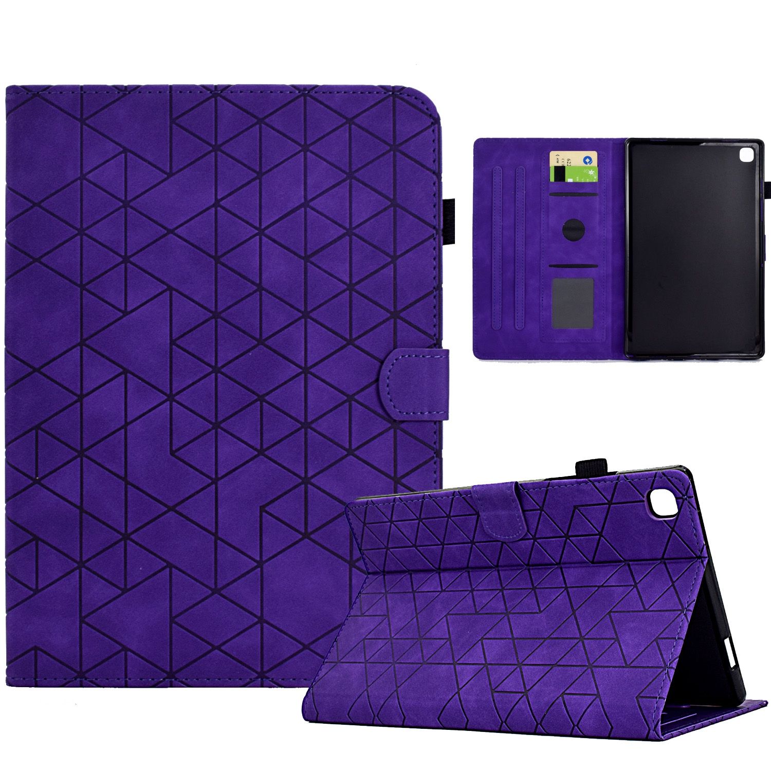 (DUO DUO 2024)-Tablet Case Luxury Leather Wallet Stand Tablet for Samsung Galaxy Tab A7 2020 T500/T505 Tablet Cover