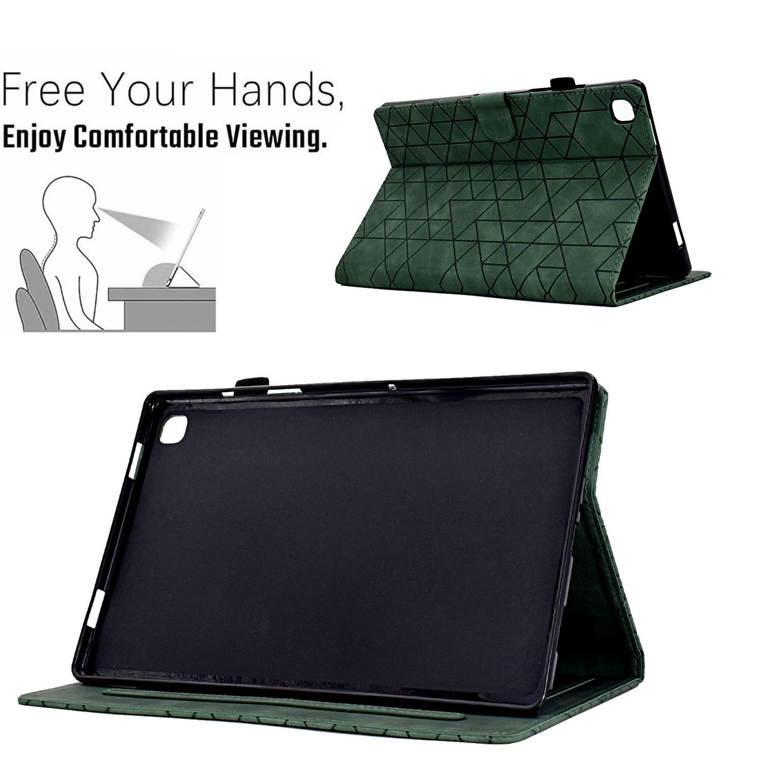 (DUO DUO 2024)-Tablet Case Luxury Leather Wallet Stand Tablet for Samsung Galaxy Tab A7 2020 T500/T505 Tablet Cover