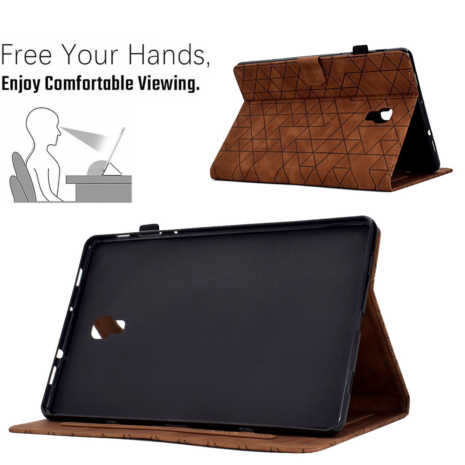 (DUO DUO 2024)-Tablet Case Luxury Leather Wallet Stand Tablet for Samsung Galaxy Tab A 10.5 T590/T595 Tablet Cover