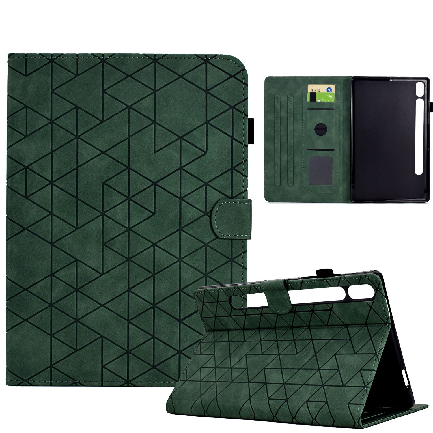(DUO DUO 2024)-Flip Leather Cards Solt Wallet Book Case for Samsung Galaxy Tab S9 Tablet Cover
