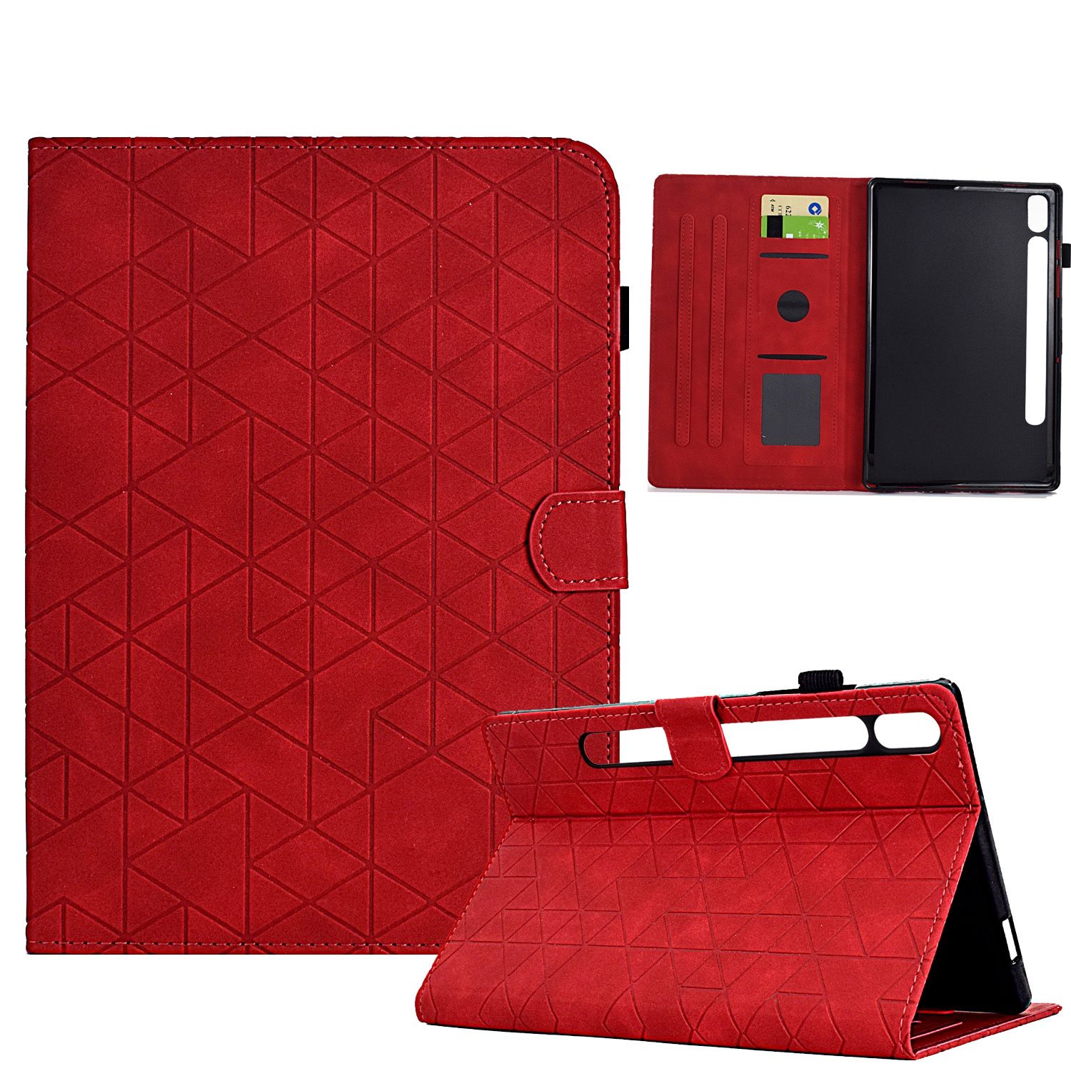 (DUO DUO 2024)-Flip Leather Cards Solt Wallet Book Case for Samsung Galaxy Tab S9 Tablet Cover