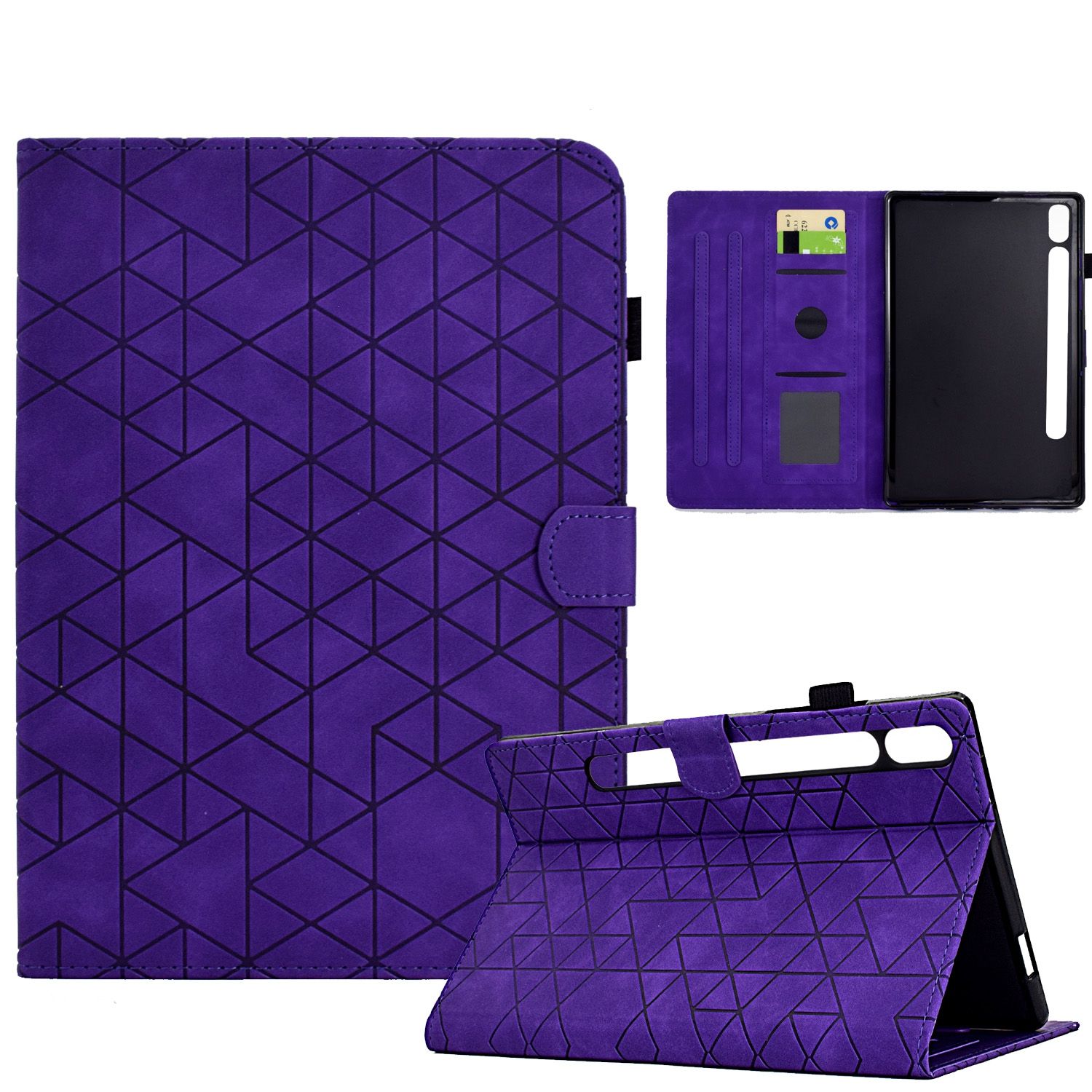 (DUO DUO 2024)-Flip Leather Cards Solt Wallet Book Case for Samsung Galaxy Tab S9 Tablet Cover