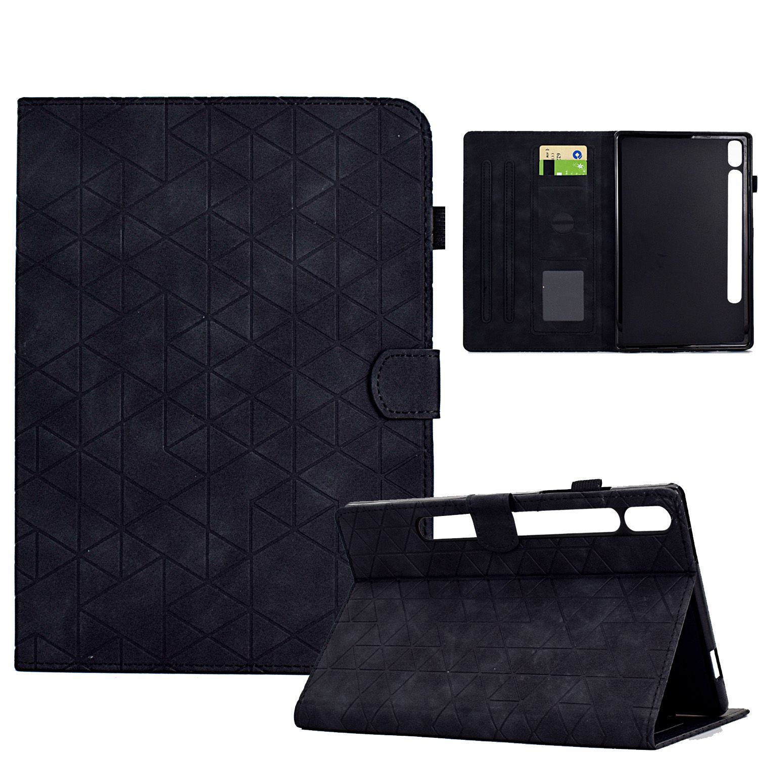 (DUO DUO 2024)-Flip Leather Cards Solt Wallet Book Case for Samsung Galaxy Tab S9 Tablet Cover
