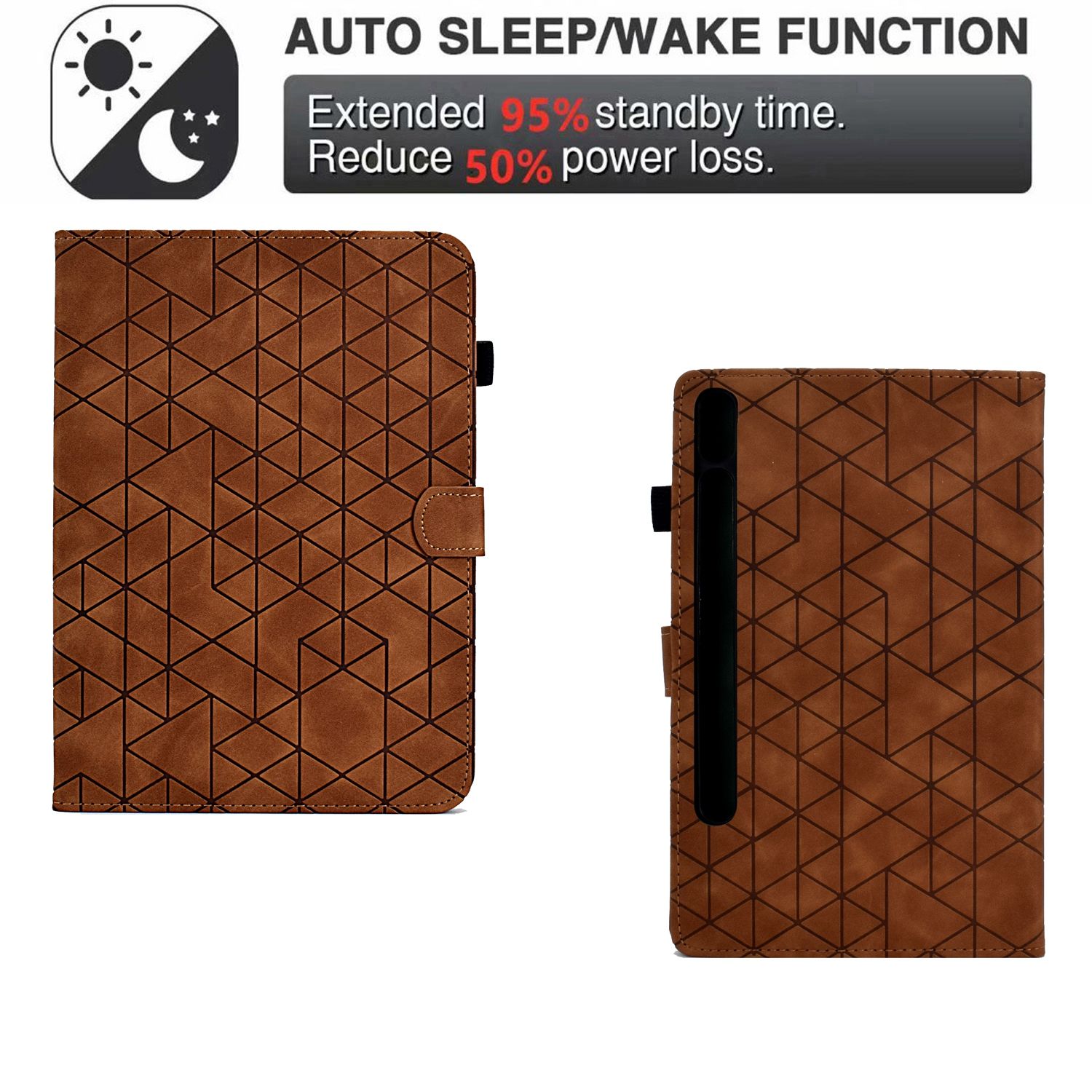 (DUO DUO 2024)-Flip Leather Cards Solt Wallet Book Case for Samsung Galaxy Tab S9 Tablet Cover