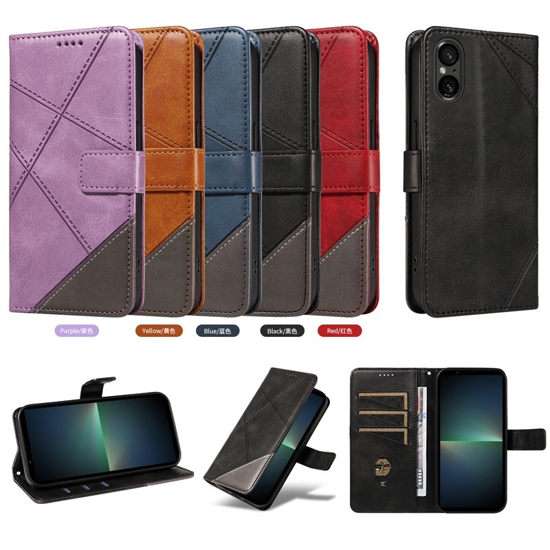 PU Leather Wallet Case For Sony  xperia 5V Flip Stand Card Book Phone Cover