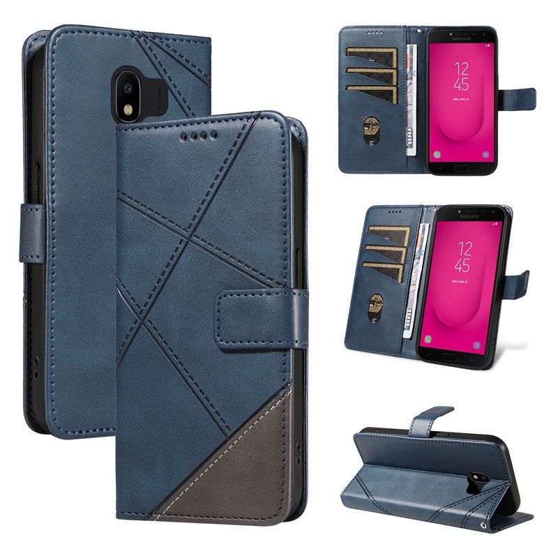 PU Leather Wallet Case For Samsung Galaxy J4 / J4 2018 (Eu version) Flip Stand Card Book Phone Cover