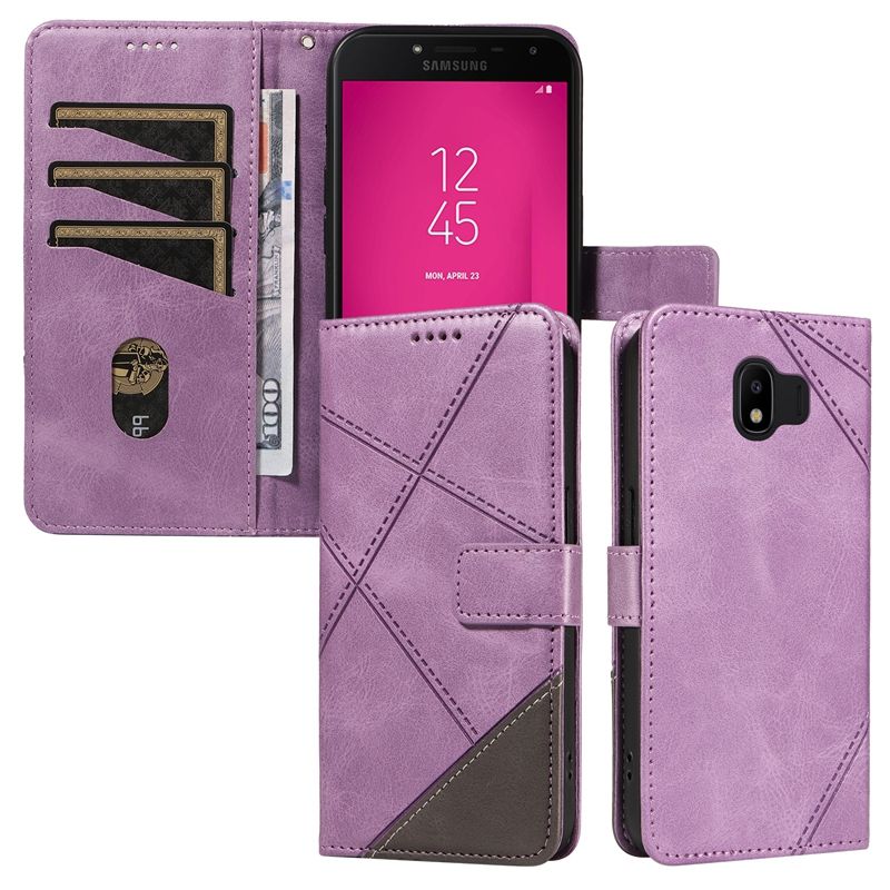 PU Leather Wallet Case For Samsung Galaxy J4 / J4 2018 (Eu version) Flip Stand Card Book Phone Cover