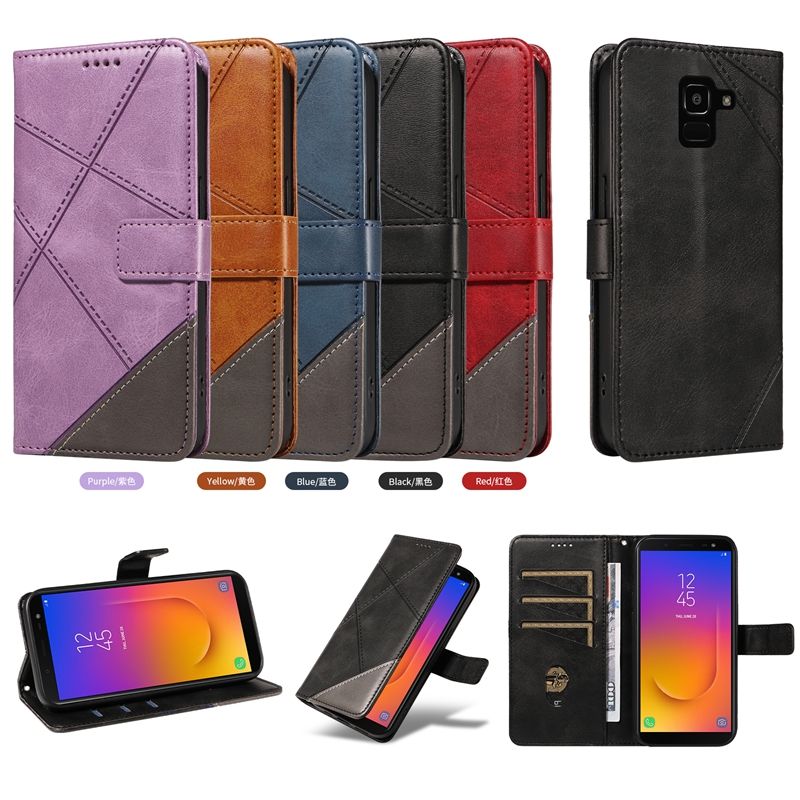 PU Leather Wallet Case For Samsung Galaxy J6/Galaxy J6 2018 (Eu version) Flip Stand Card Book Phone Cover