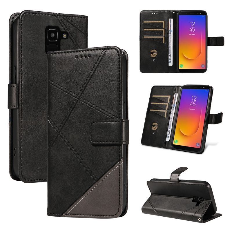 PU Leather Wallet Case For Samsung Galaxy J6/Galaxy J6 2018 (Eu version) Flip Stand Card Book Phone Cover