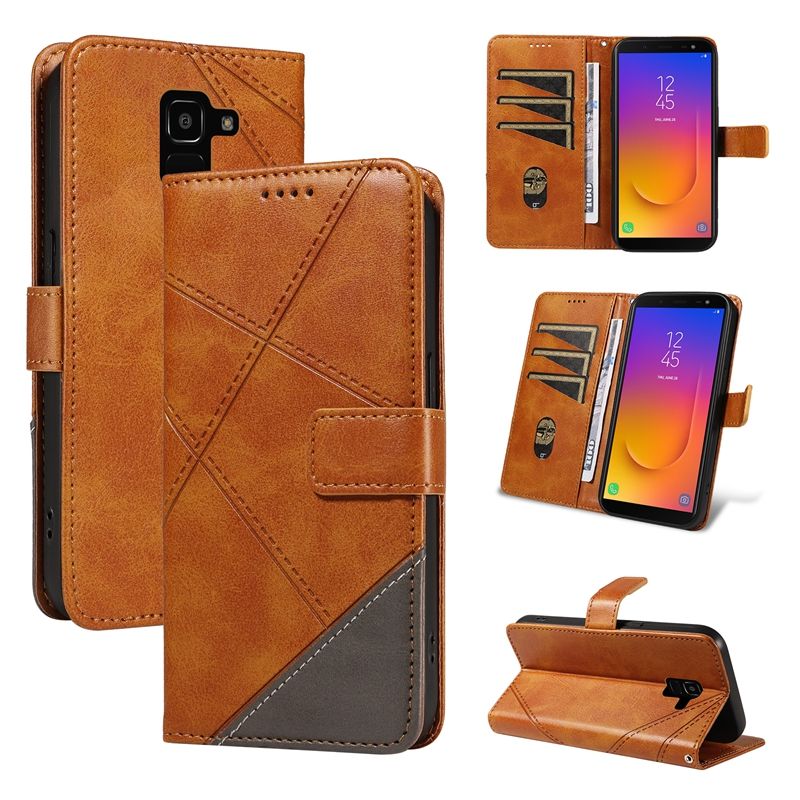 PU Leather Wallet Case For Samsung Galaxy J6/Galaxy J6 2018 (Eu version) Flip Stand Card Book Phone Cover