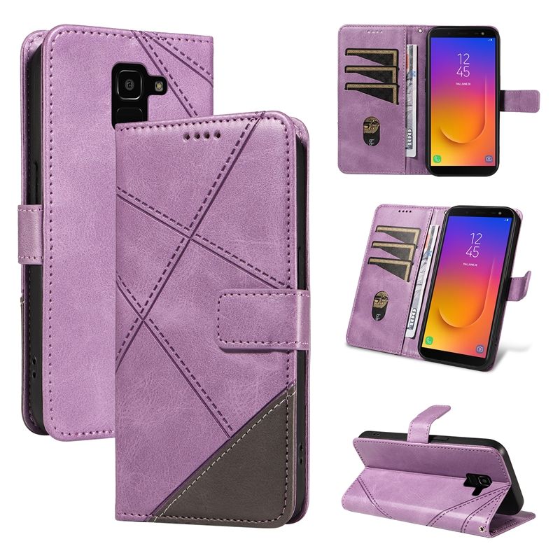 PU Leather Wallet Case For Samsung Galaxy J6/Galaxy J6 2018 (Eu version) Flip Stand Card Book Phone Cover