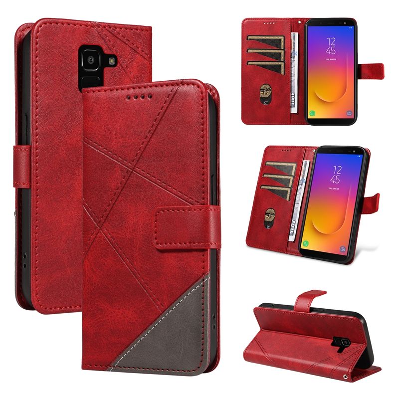 PU Leather Wallet Case For Samsung Galaxy J6/Galaxy J6 2018 (Eu version) Flip Stand Card Book Phone Cover