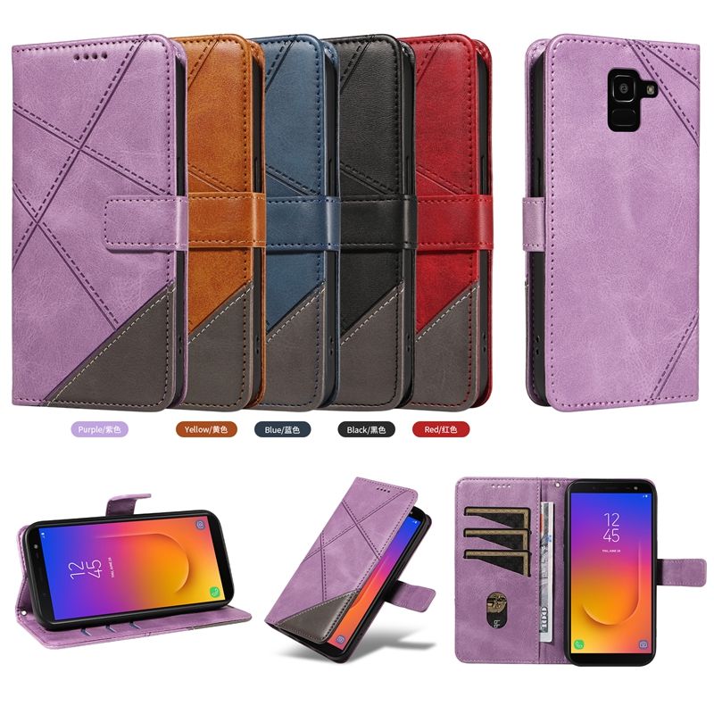 PU Leather Wallet Case For Samsung Galaxy J6 prime /J6 plus /J610F Flip Stand Card Book Phone Cover