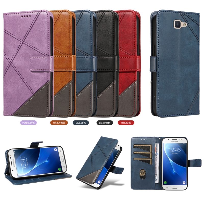 PU Leather Wallet Case For Samsung Galaxy J7 Prime Flip Stand Card Book Phone Cover