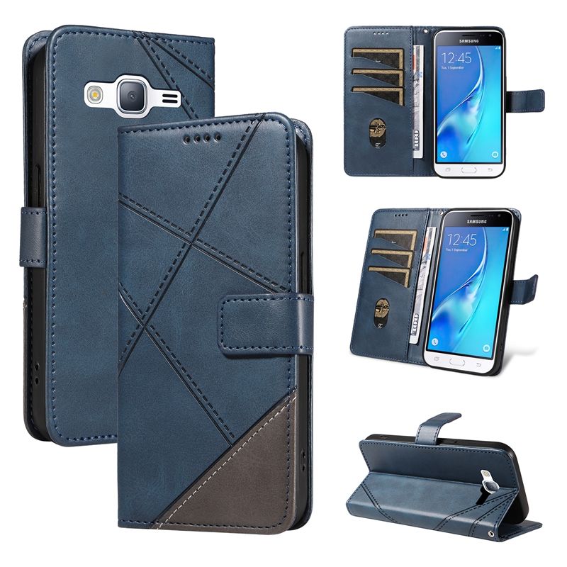 PU Leather Wallet Case For Samsung Galaxy J310/Galaxy J3 2016 Flip Stand Card Book Phone Cover