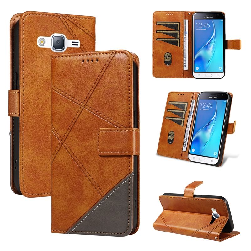 PU Leather Wallet Case For Samsung Galaxy J310/Galaxy J3 2016 Flip Stand Card Book Phone Cover