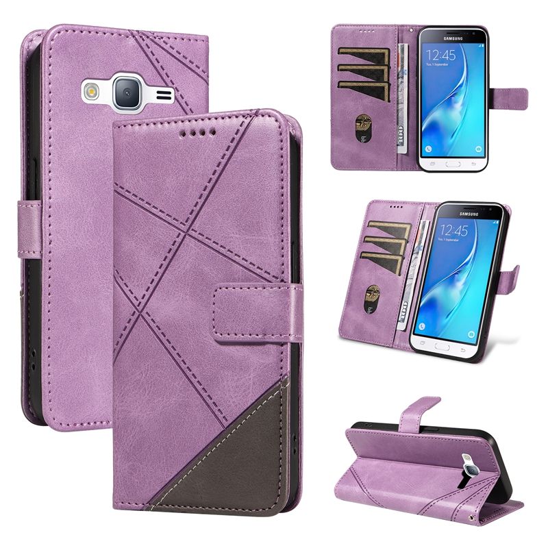 PU Leather Wallet Case For Samsung Galaxy J310/Galaxy J3 2016 Flip Stand Card Book Phone Cover