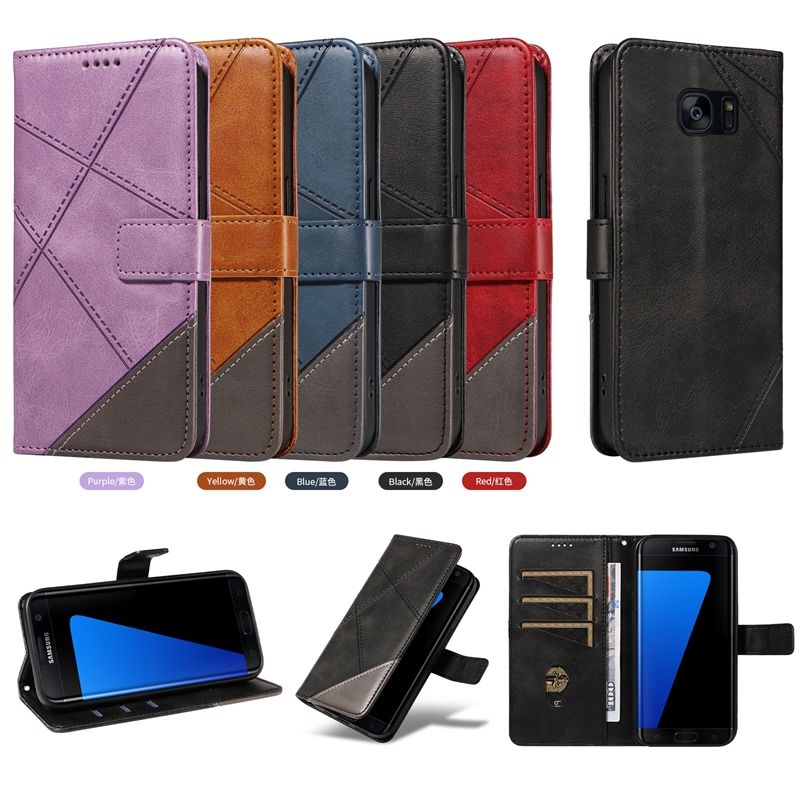 PU Leather Wallet Case For Samsung Galaxy S7 Flip Stand Card Book Phone Cover