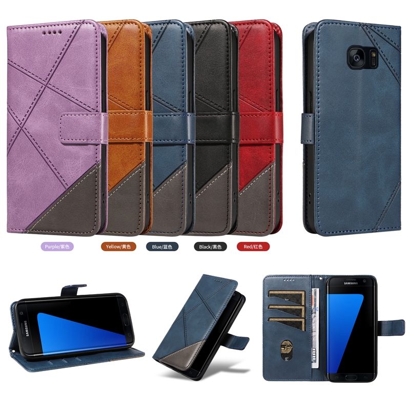 PU Leather Wallet Case For Samsung Galaxy S7 edge Flip Stand Card Book Phone Cover