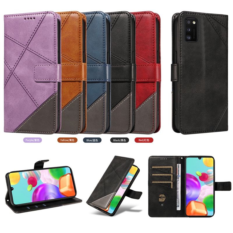 PU Leather Wallet Case For Samsung Galaxy A03S (European version） Flip Stand Card Book Phone Cover