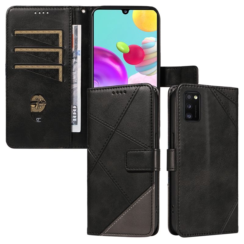 PU Leather Wallet Case For Samsung Galaxy A03S (European version） Flip Stand Card Book Phone Cover