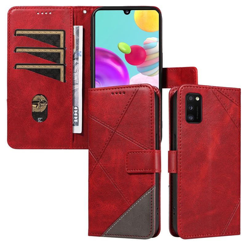 PU Leather Wallet Case For Samsung Galaxy A03S (European version） Flip Stand Card Book Phone Cover